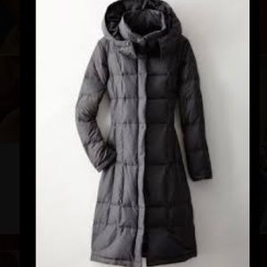 PINK Garnet Hill Modern Long Down Coat